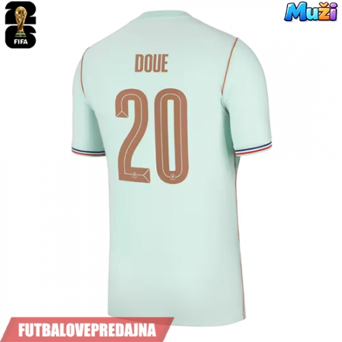 Lacne Muži Futbalové dres Francúzsko Desire Doue #20 MS 2026 Krátky Rukáv - Preč